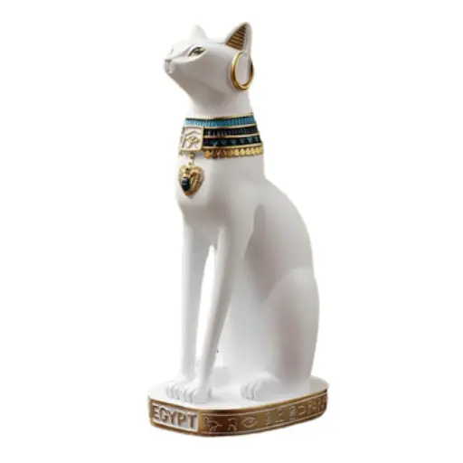 Figura gato egipiio white